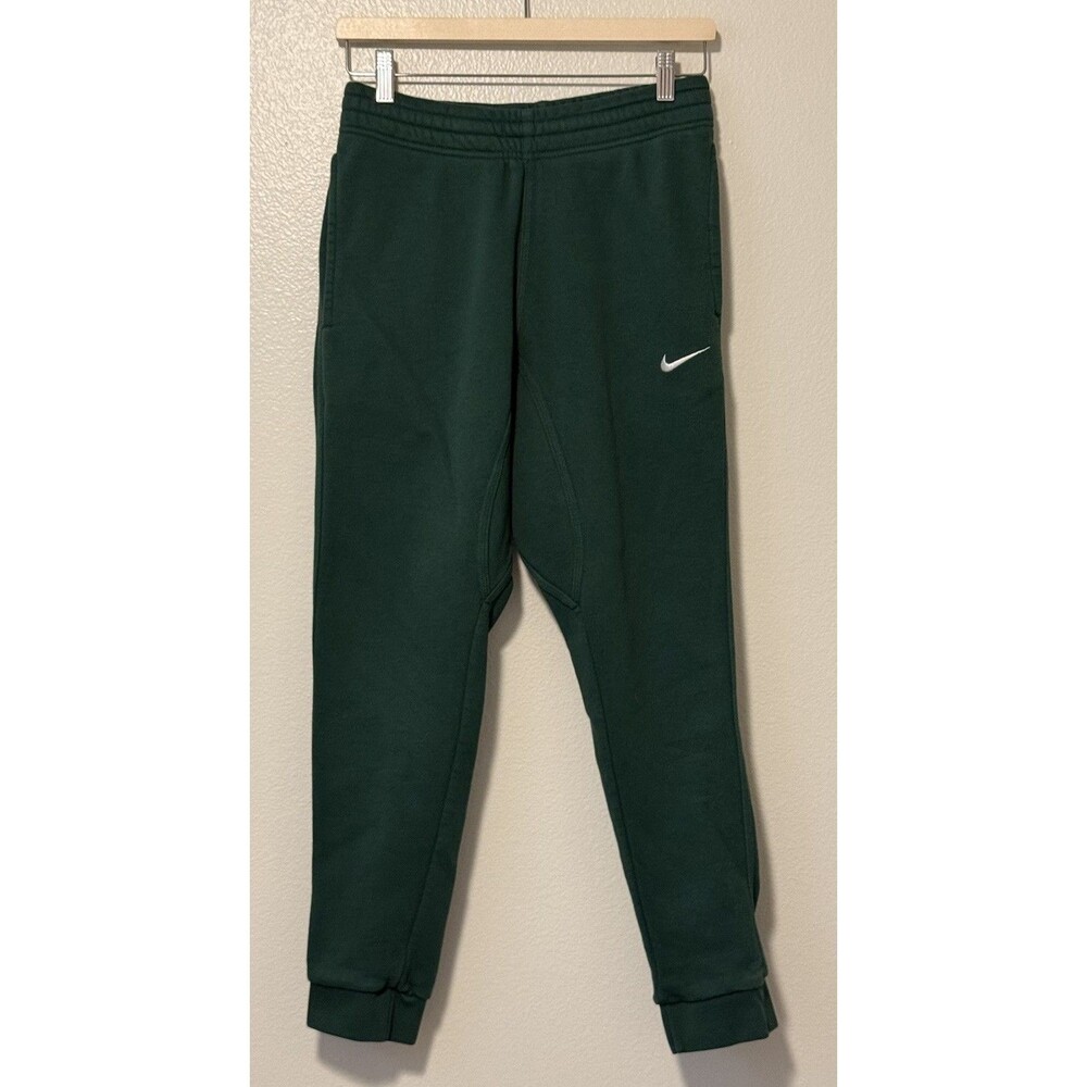 Nike Sportswear Club Fleece Joggers Mens Small Green Sweatpants Cuffed Casual